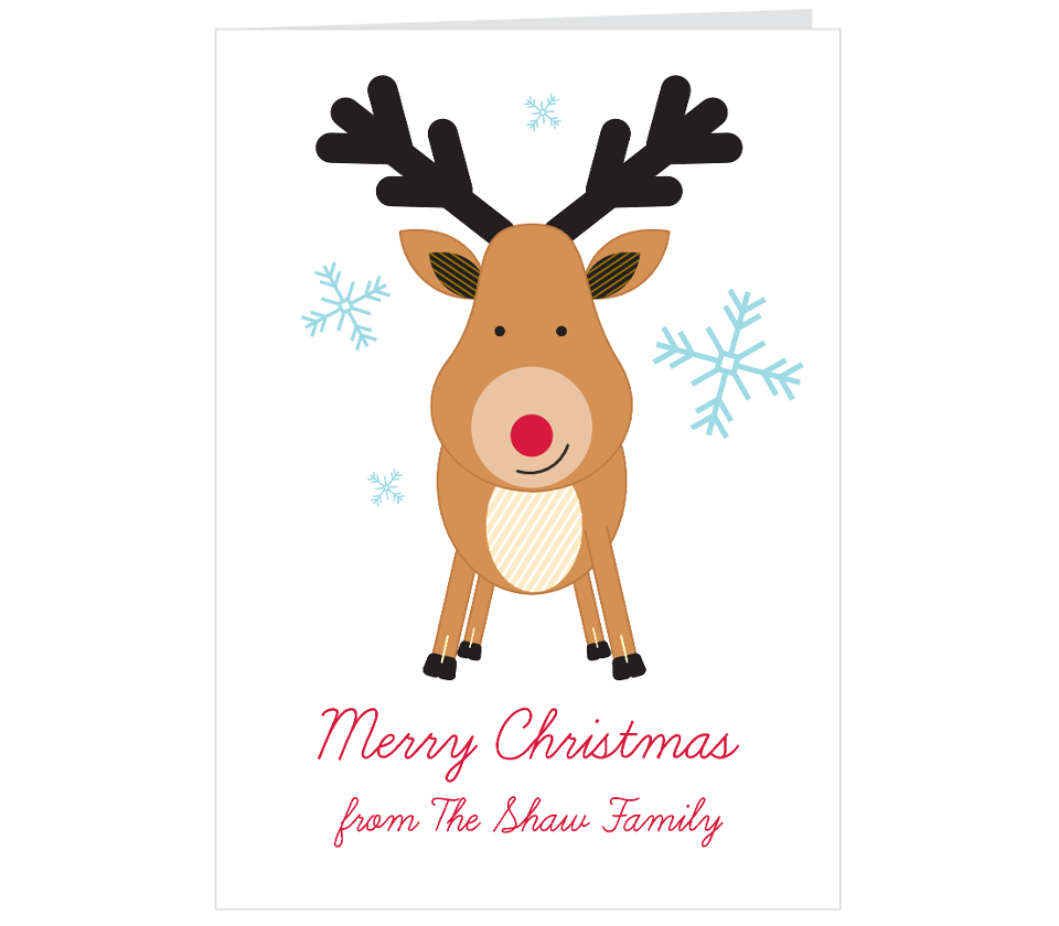 Rudolph Christmas Card